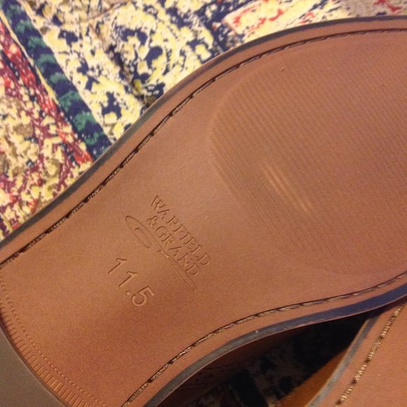 Warfield & Grand Wingtip Brogue British Tan Leather Oxford Dress Shoes 11.5M